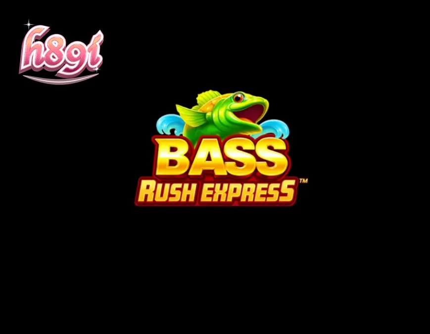 Tampilan layar permainan slot Bass Rush Express dengan tema memancing